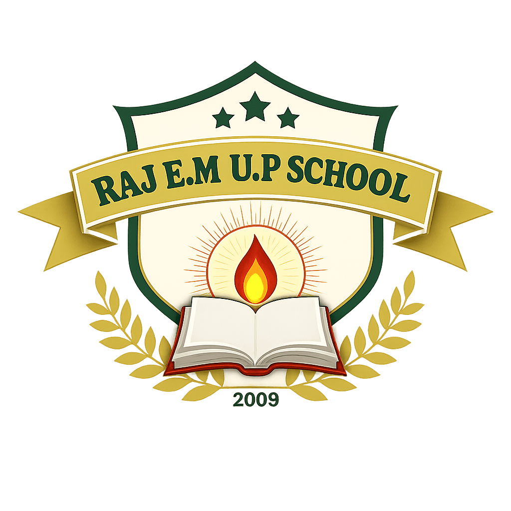 Raj Em Up School client school logo - Velookup uniforms